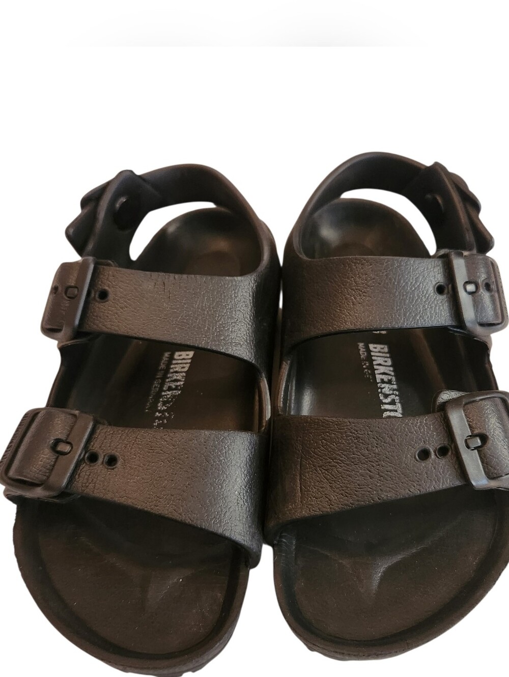 Birkenstock Boys Black Adjustable Two-Strap Sandals